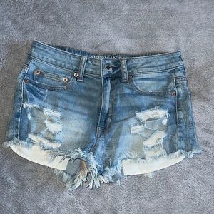 Womens American Eagle Distressed Denim Shorts